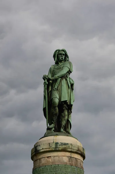 Estátua Emblemática Vincingetorix Alésia — Fotografia de Stock