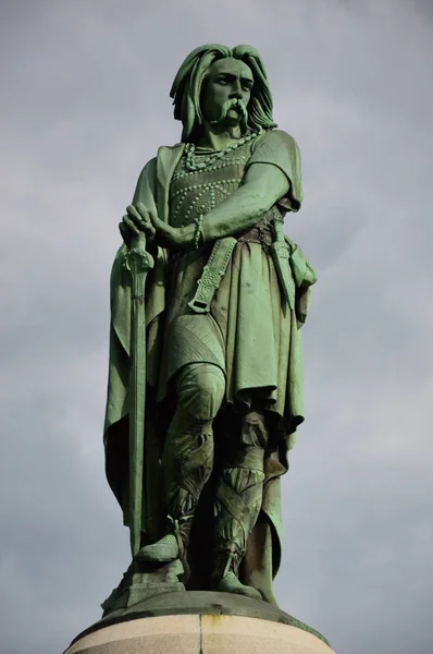 Die Symbolträchtige Statue Der Vincingetorix Aus Alesia — Stockfoto