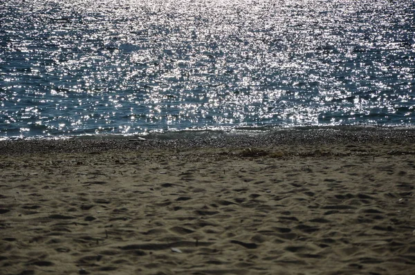 Nagyítás Strandon Földközi Tengertől Olaszország — Stock Fotó