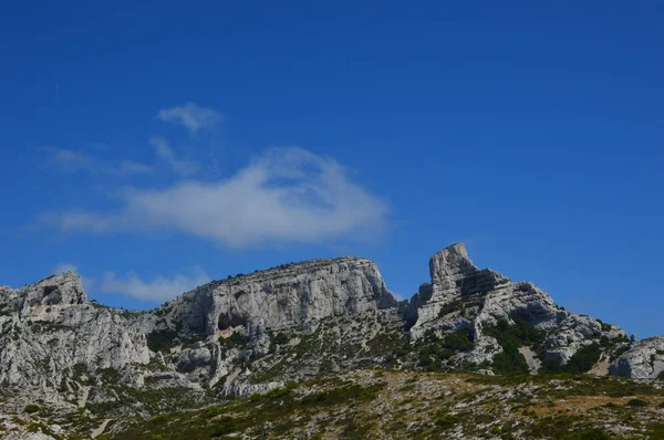 Zoom Sulle Montagne Intorno Marsiglia Les Goudes — Foto Stock