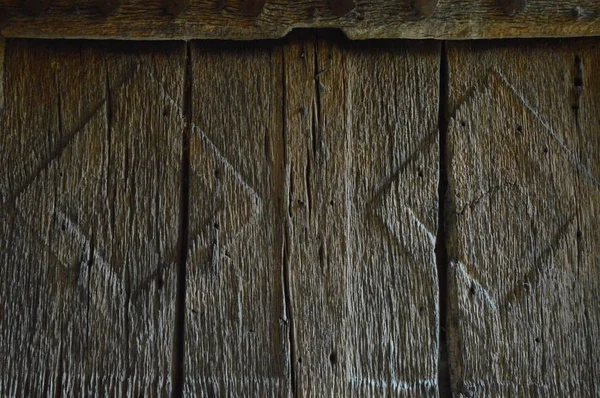 Zoom on a old wooden door