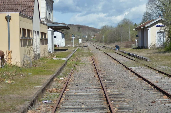 Zoom Old Railroad France — 스톡 사진