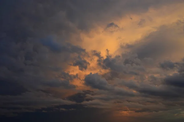 Puesta Sol Mar Mediterráneo Desde Mirador Italia Con Cielo Nublado —  Fotos de Stock