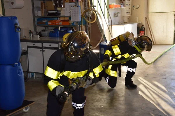 Ejercicio Del Departamento Bomberos — Foto de Stock