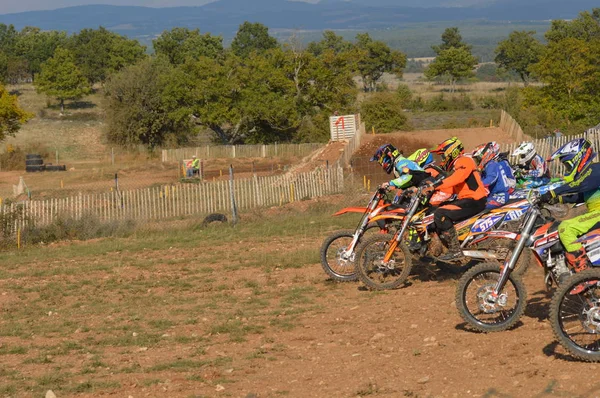 Wyścig Motocross Saint Christol Września 2017 Południe Francji — Zdjęcie stockowe