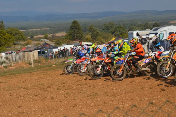 Uma Corrida Motocross Saint Christol Setembro 2017 Sul França — Fotografia de Stock