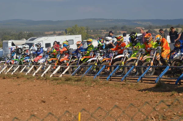 Wyścig Motocross Saint Christol Września 2017 Południe Francji — Zdjęcie stockowe