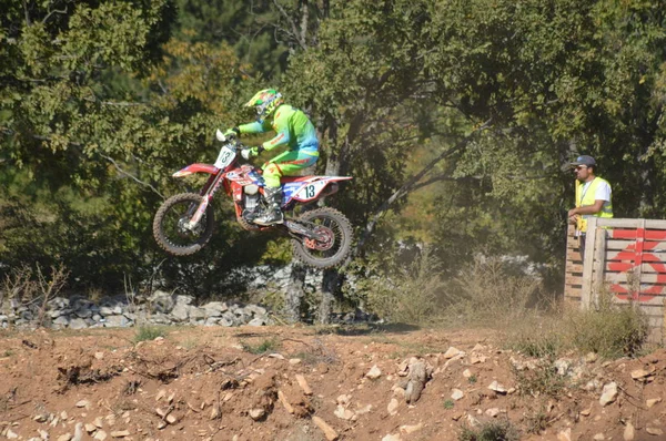 Uma Corrida Motocross Saint Christol Setembro 2017 Sul França — Fotografia de Stock