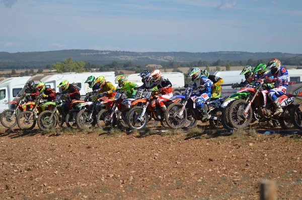 Wyścig Motocross Saint Christol Września 2017 Południe Francji — Zdjęcie stockowe