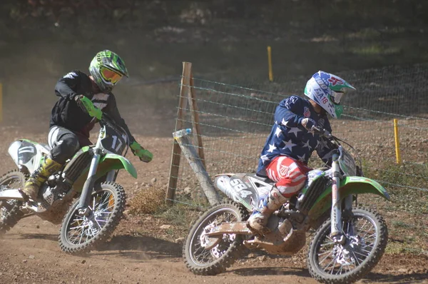 Uma Corrida Motocross Saint Christol Setembro 2017 Sul França — Fotografia de Stock