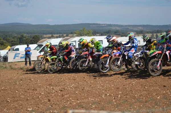 Wyścig Motocross Saint Christol Września 2017 Południe Francji — Zdjęcie stockowe