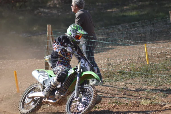 Uma Corrida Motocross Saint Christol Setembro 2017 Sul França — Fotografia de Stock