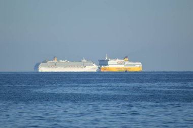 Akdeniz'de bir Korsika feribot sardunya feribot gemi