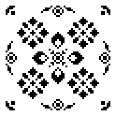 İskandinav tarzında çiçekli pikseller.