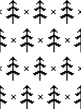 İskandinav halk tarzında köknar desenli kusursuz.