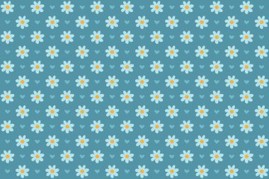 Çiçeklerle, kalplerle, klasik tarzda kusursuz bir desen..