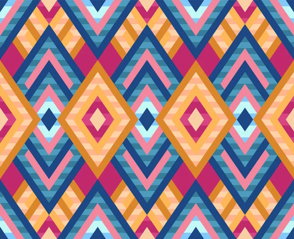 Seamless pattern of rhombuses in native american style. — Stock Vector