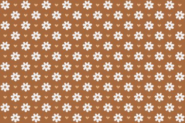 Çiçeklerle, kalplerle, klasik tarzda kusursuz bir desen..