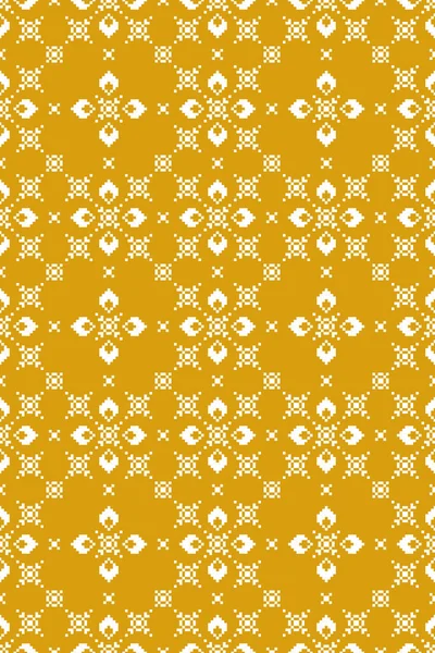 Seamless lace pattern with folkloric floral ornament. — Stock Photo, Image
