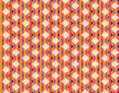Çok renkli eşkenar dörtgenler geçmişe dönük biçimlerde pürüzsüz desenler