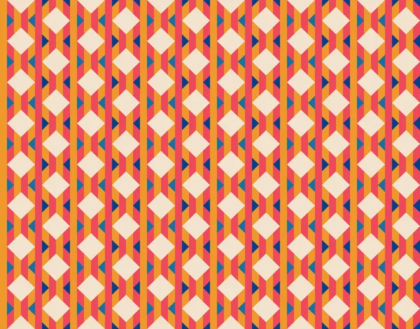 Multicolored rhombuses seamless pattern in retro style — Stock Photo, Image