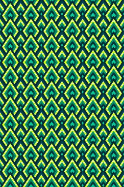 Eşkenar dörtgenlerin ve üçgenlerin kusursuz geometrik deseni