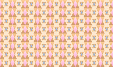 Elmasların ve üçgenlerin soyut, kusursuz geometrik deseni