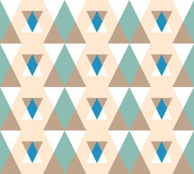 Elmasların ve üçgenlerin soyut, kusursuz geometrik deseni