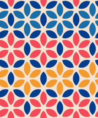 Retro biçimi çiçek desenli kusursuz vektör deseni