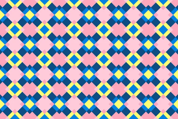 Patrón multicolor de diamantes, adorno a cuadros de cuadrados — Foto de Stock