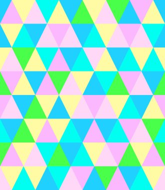 Çok renkli retikülasyon üçgenlerinin kaotik, pürüzsüz deseni.