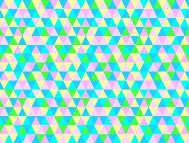 Çok renkli retikülasyon üçgenlerinin kaotik, pürüzsüz deseni.