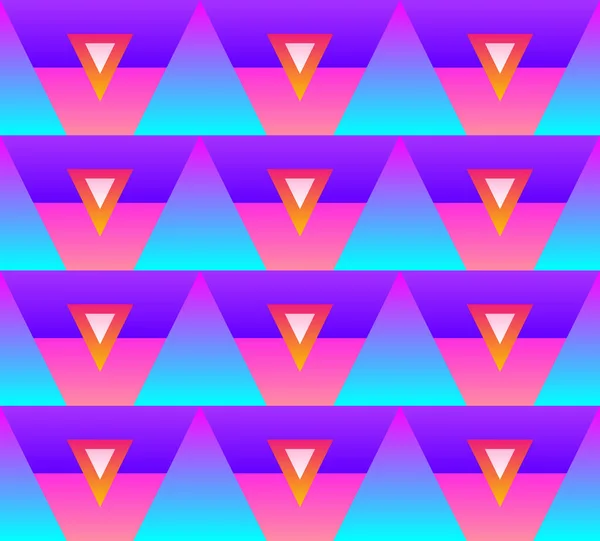 크기가 서로 다른 줄무늬와 삼각형의 거무스름 한 무늬 — 스톡 벡터