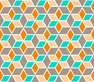 Çok renkli eşkenar dörtgenler geçmişe dönük biçimlerde pürüzsüz desenler