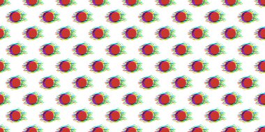 Kusurlu benekli süsleme ile pürüzsüz desen