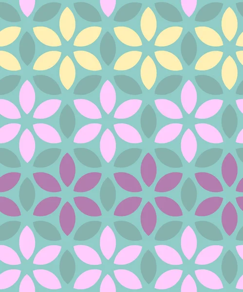 Retro stijl strepen bloemen naadloze vector patroon — Stockvector