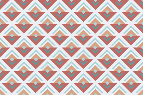 Geometric seamless retro pattern, abstract sprout or flower — Stock Photo, Image