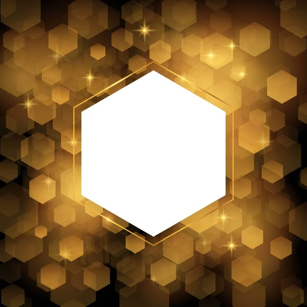 Абстрактный праздничный фон с золотыми блестками, квадратная ориентация — стоковый вектор
