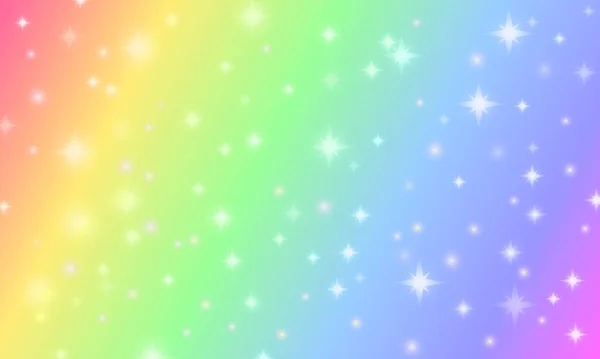 Abstract diagonal rainbow background with glowing stars