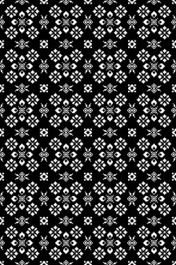 Siyah ve beyaz İskandinav tarzı çiçek süsü