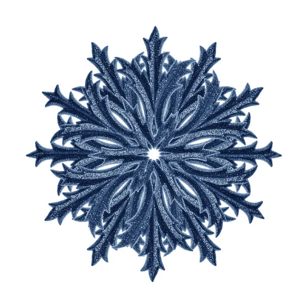 Blue snowflake isolated. — Stock Photo, Image