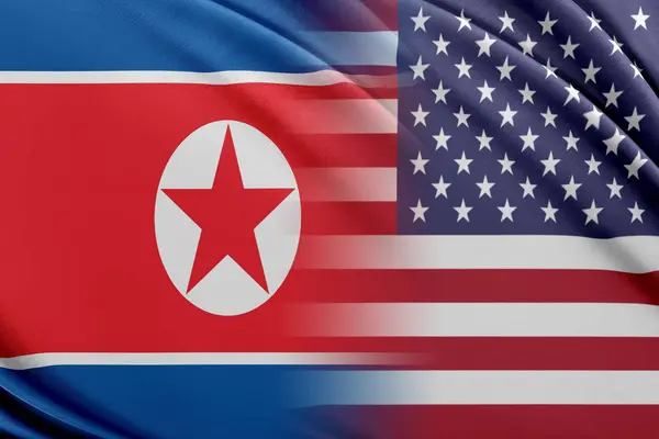 USA and North Korea. — Stock Photo, Image