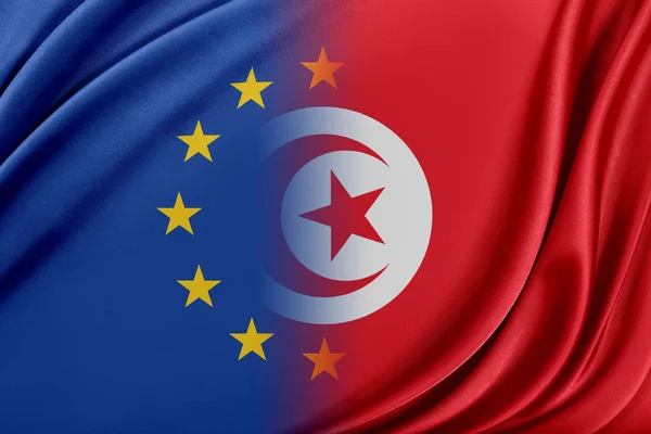 Unione europea e Tunisia. Il concetto di relazione tra UE e Tunisia . — Foto Stock