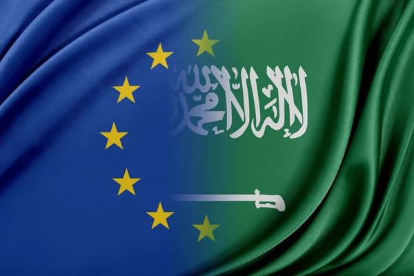 Union européenne et Arabie saoudite. Le concept de relation entre l'UE et l'Arabie saoudite . — Photo