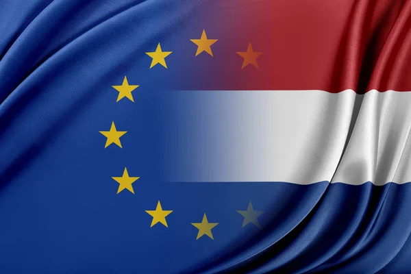 Unione europea e Paesi Bassi. Il concetto di relazione tra UE e Paesi Bassi . — Foto Stock