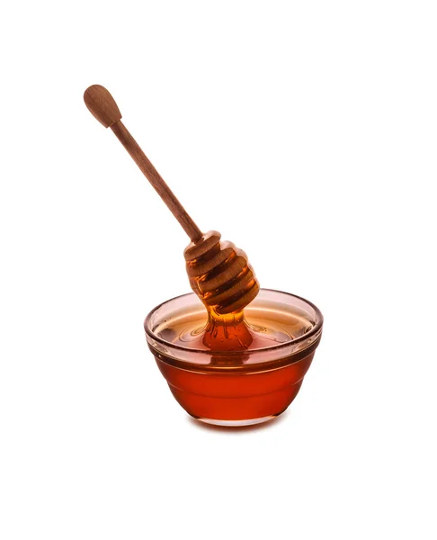 Honey in jar isolated on a white background — Stock Photo, Image