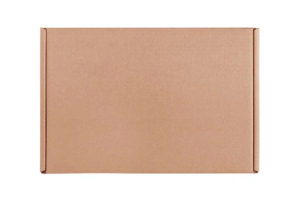 Krabice na bílém pozadí. Kartonová krabice izolovaných na bílém pozadí — Stock fotografie