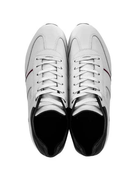 Vita sneakers isolerade på en vit bakgrund. — Stockfoto
