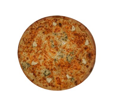 İştah açıcı pizza beyaz bir arka plan üzerinde izole.