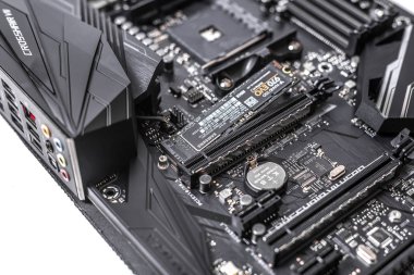 Sabit disk Ssd m2 anakart arka plan üzerinde.